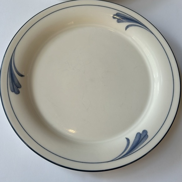 Lenox Blue Brushstrokes Chinastone Salad Plates-Set of 4 - Picture 3 of 7